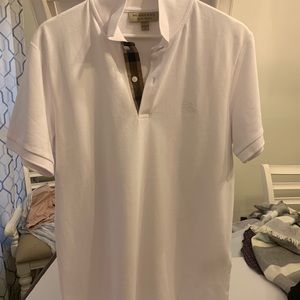 Burberry White Polo Shirt M